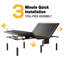 Structure de lit réglable avec télécommande sans fil, base réglable sans gravité, 4 ports USB, poches latérales amovibles, éclairage sous le lit et pieds réglables-1751086737