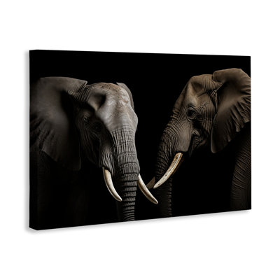 Pachyderm Elephant Pair  Canvas, design by Decent Exposures