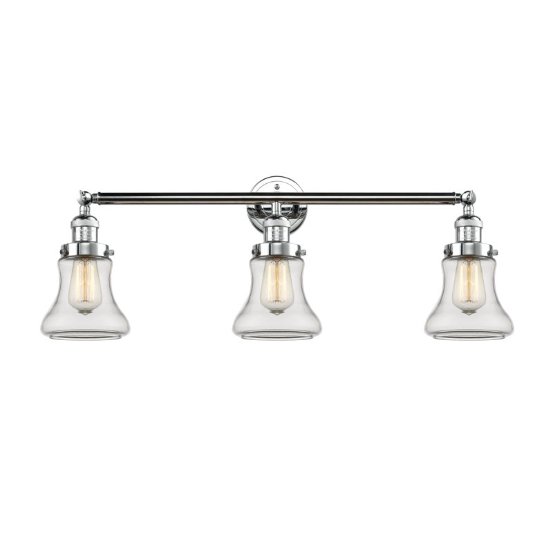 Edda 3 - Light Dimmable Vanity Light, Clear, Polished Chrome, Bulb Not Included