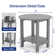 18 Inch Round Outdoor Side Table Adirondack Plastic/Resin Patio Side Table Weather Resistant End Table with Storage Shelf