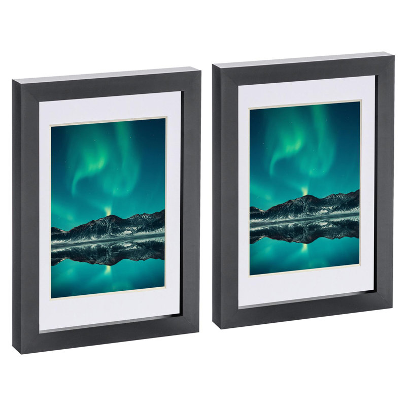 Photo Frames with 4" x 6" Mount - A5 (6" x 8") - Black/White