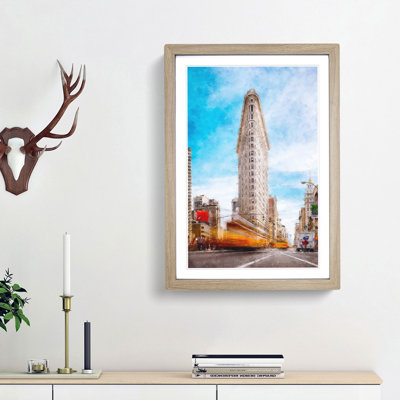 Flatiron Building in New York - Picture Frame Painting Print