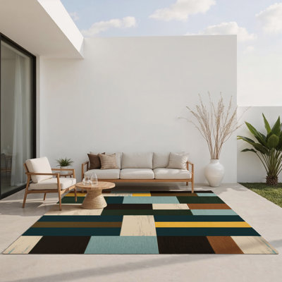 Pixel Pattern Plains Indoor And Outdoor Area Rug
