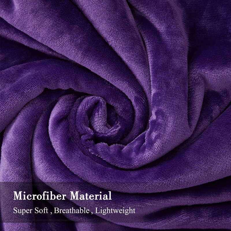 Couverture polaire en sherpa Sherpa0120210309, Jeté, Violet