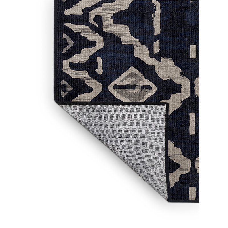 Machine Washable Gray Area Rug, Rectangle 6' x 9'
