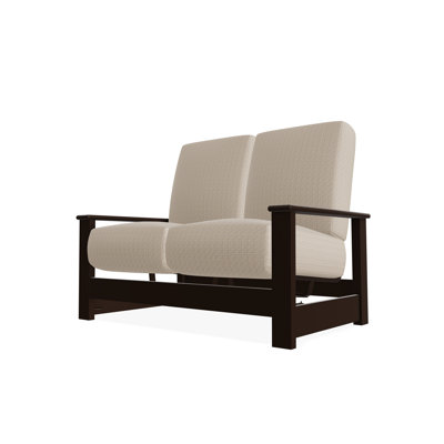 Leeward Marine Grade Polymer Deep Seating Cushion Two-Seat Loveseat with Independent Hidden Motion