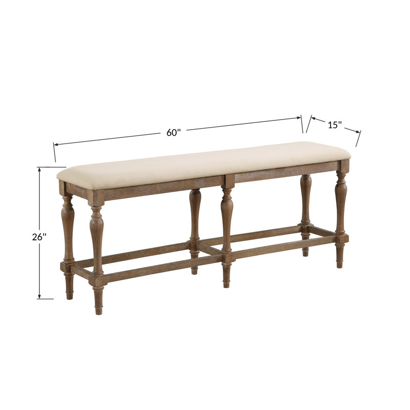 Philbrook Polyester Blend Upholstered Bench