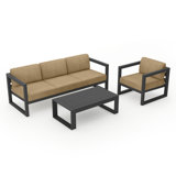 Avion 3 Piece Sofa Seating Group with Sunbrella Cushions