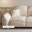 Ensemble de salon 3 pièces 100% polyester blanc crème