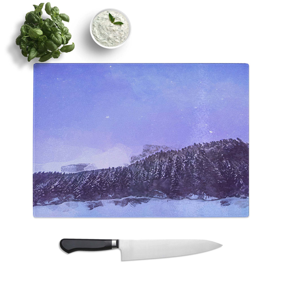 Glass Forest Beneath The Stars in Abstract Chopping Board
