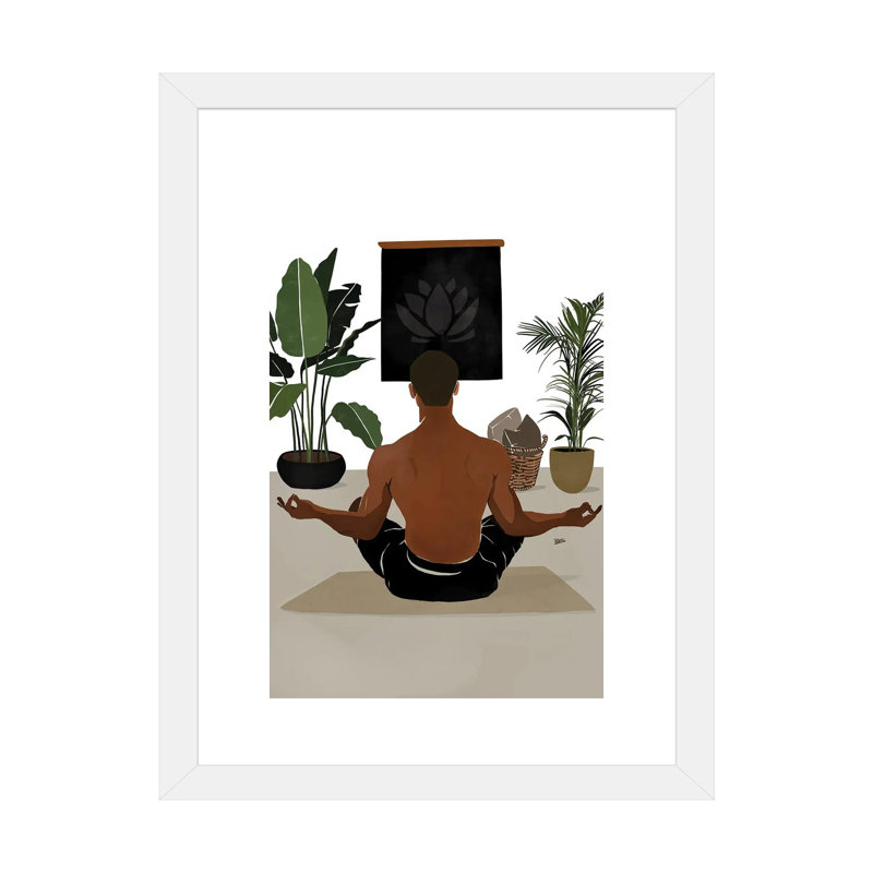 « Focus » par Bria Nicole-impression d’art graphique, Papier encadré blanc, Blanc, H 24 po x l 16 po x P 1 po