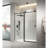 60" W X 76" H Sliding Frameless Shower Door In Matte Black With Clear Glass