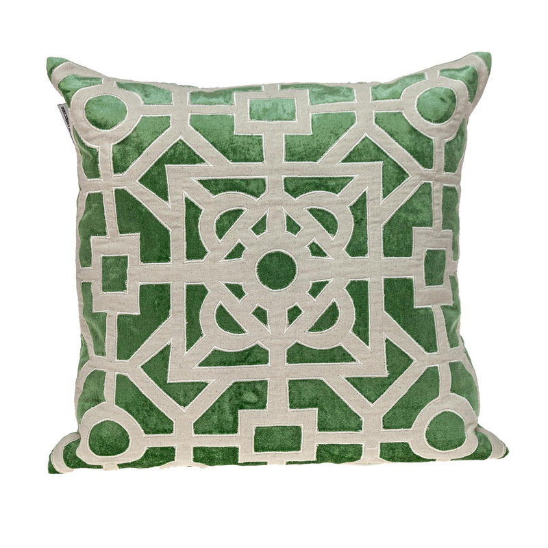 Parkland Collection Hazel Transitional Throw Pillow, Green/Sage