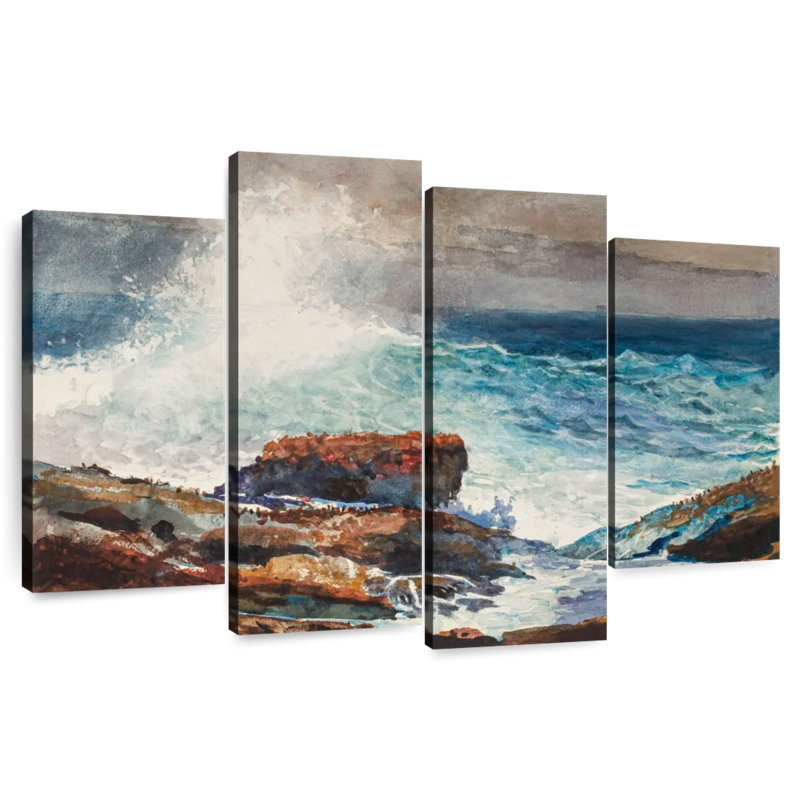 Gillard, marée entrante, Scarboro, Maine, H 32 po x l 52 po