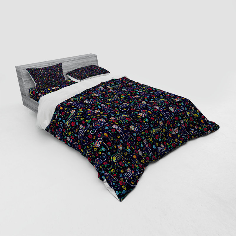 Ensemble de housse de couette en crâne de sucre