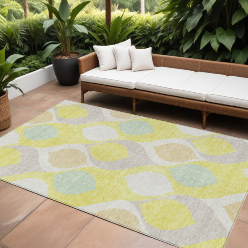 Tapis intérieur lavable vert menthe 10 'x 14' Ogee