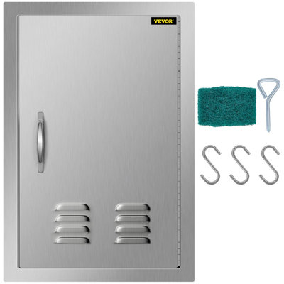 Plafonnier encastré en acier inoxydable de 14 po x 20 po pour l'extérieur pour îlot de barbecue 14 po x 20 po
