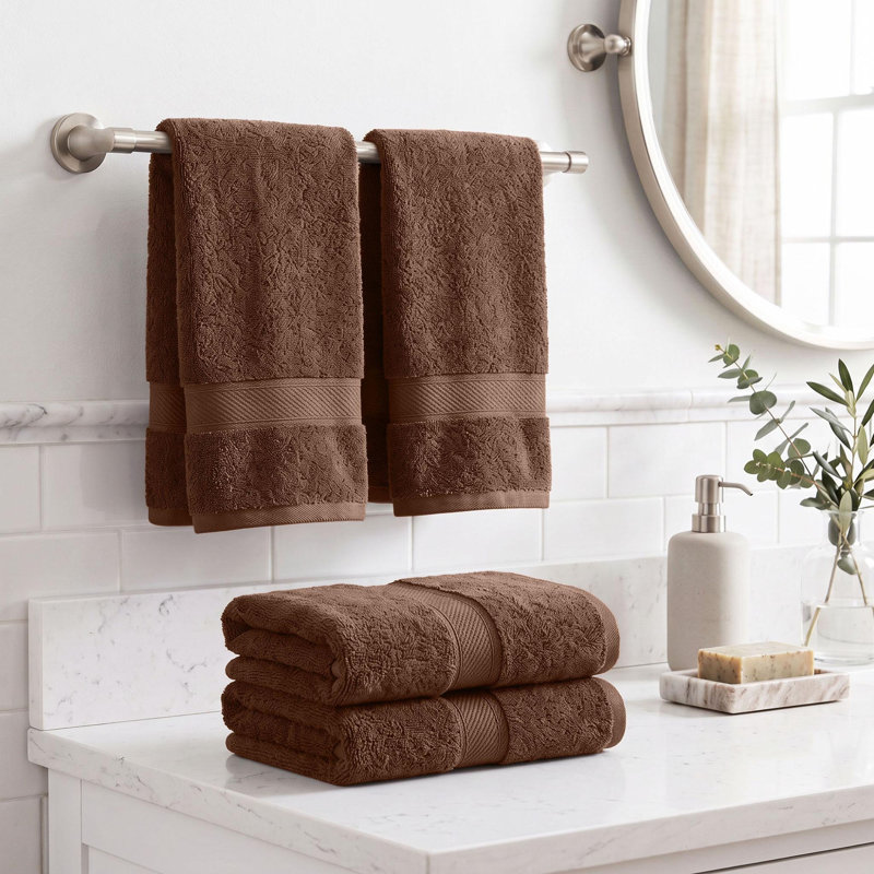 Coton luxueux et hautement absorbant Renata, Chocolat