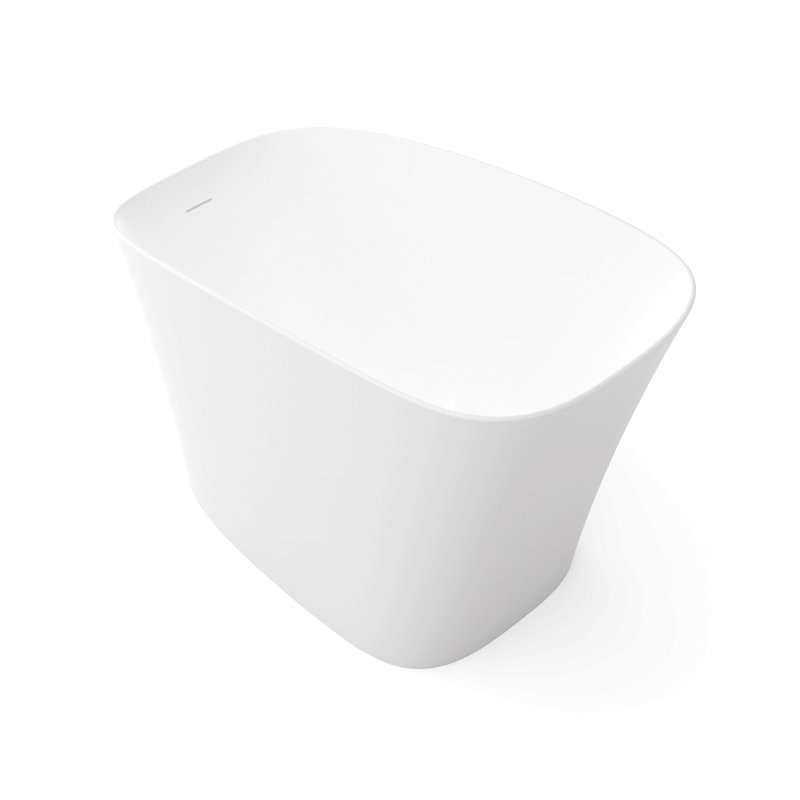Baignoire de trempage profonde autoportante à surface solide de 51 pouces avec siège