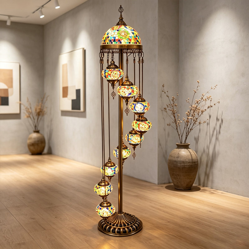 Lampes sur pied bronze et fer