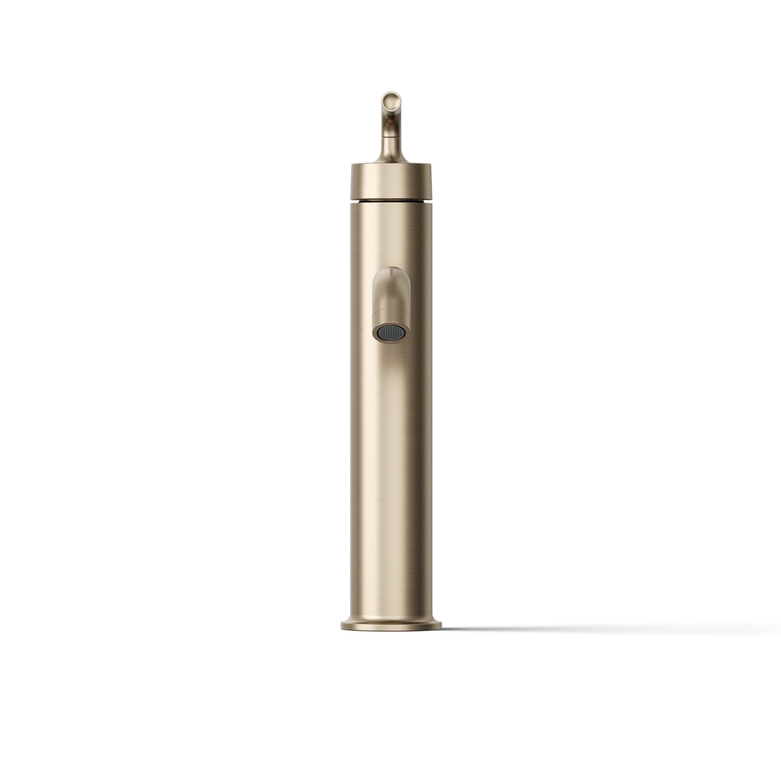 Purist Vessel Bathroom Faucet with Drain, Vibrant Brushed Bronze