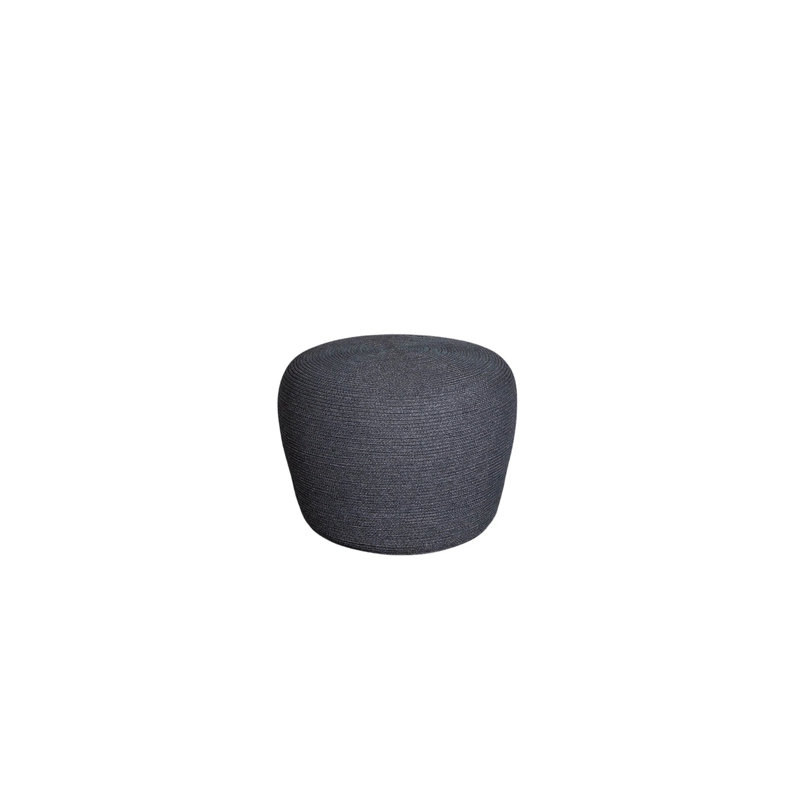 Circle Outdoor Ottoman, Dark Gray