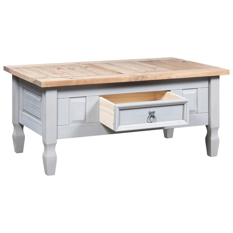 Basso Coffee Table with Storage 100 x 55 x 45 cm, Grey