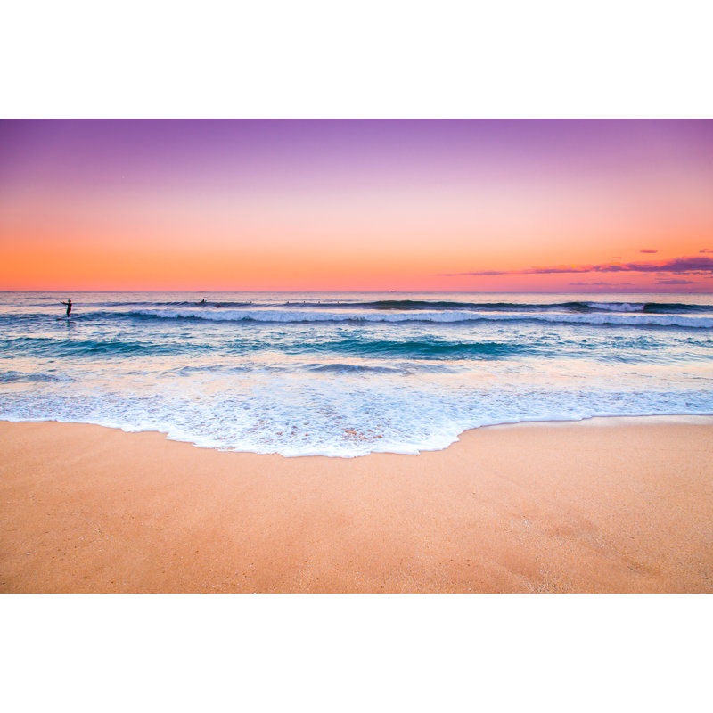 Sunset Seascape View - Wrapped Canvas Print, 30cm H x 46cm W x 3.8cm D