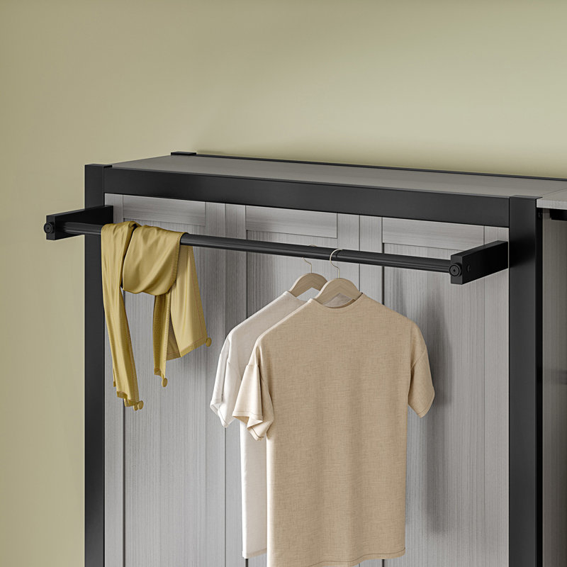 Lit escamotable simple et simple, lit escamotable pliable en métal avec garde-robe
