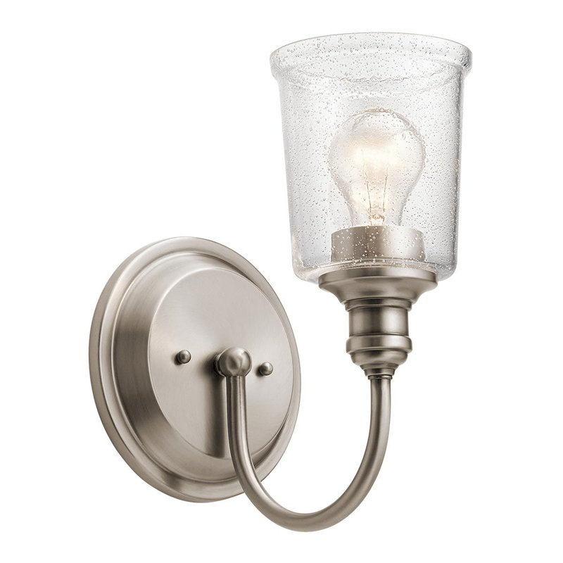Eide Steel Armed Sconce, Polished Chrome
