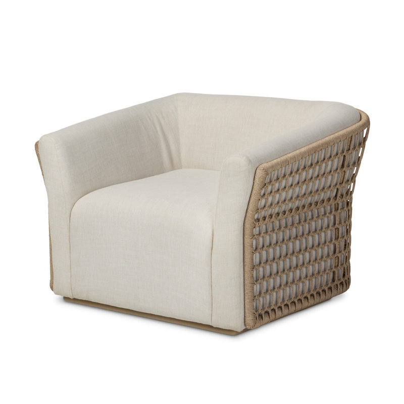 Fauteuil pivotant d'extérieur Emilian - Crème Vergo
