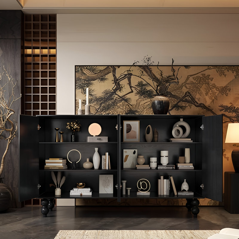 Buffet de rangement peint de style français