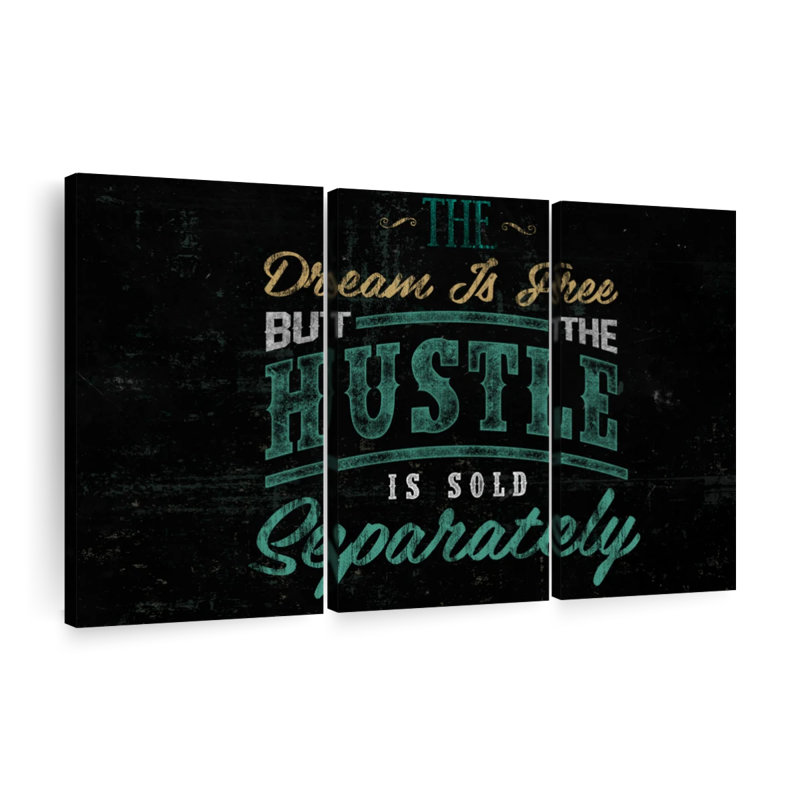 Hustle vendu séparément, reproduction d'art sur toile, H 38 po x l 24 po x P 1,25 po