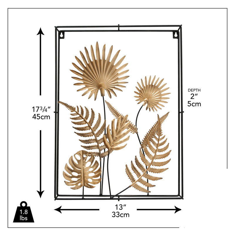 Farmhouse Plants & Flowers Wall Decor on Metal