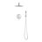 10" Stainless Steel Shower - Wall Mounted Bathroom Faucet With Handheld, 2 Way Balance Valve, Brushed Nickel Surface High Outfit Kit Rain Head And Handheld Valve For-126673562