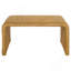 Table basse en rotin naturel tissé carré