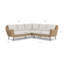 Elba 90.5" Outdoor Corner Sectional With Handwoven All-Weather Wicker
