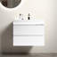 Lavabo à surface intégrée SANS drain et robinet, couleur blanc brillant-469241789