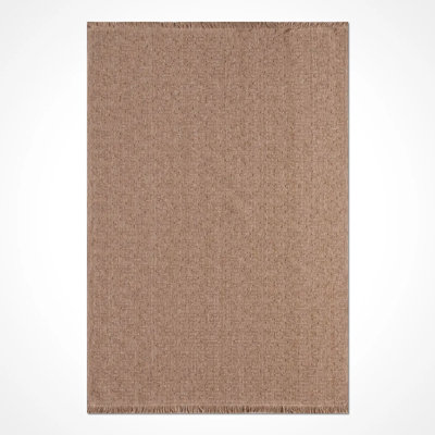 Tapis brun en polypropylène antidérapant Makale résistant aux taches et facile à nettoyer