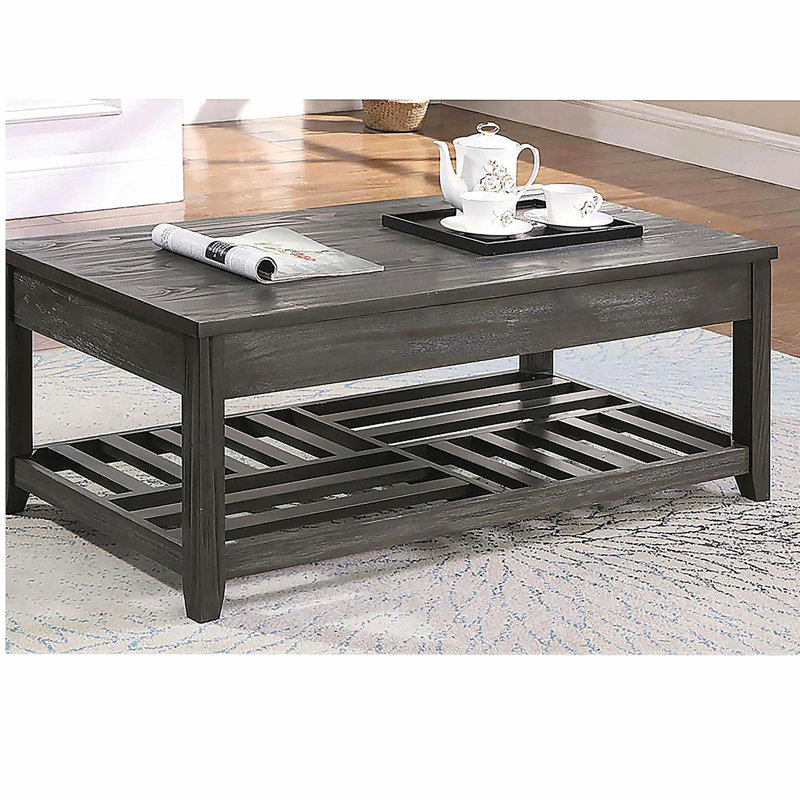 Grey flip-top coffee table