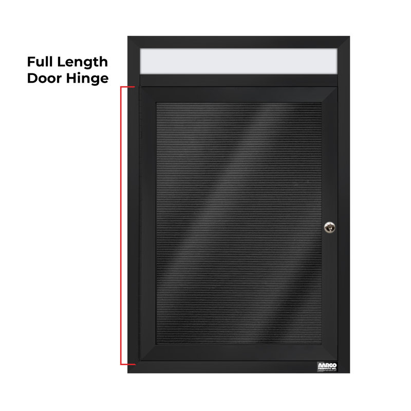 Carte à fixation murale délimitée directory cabinet, Noir thermolaqué, Un, H 24 po x l 18 po
