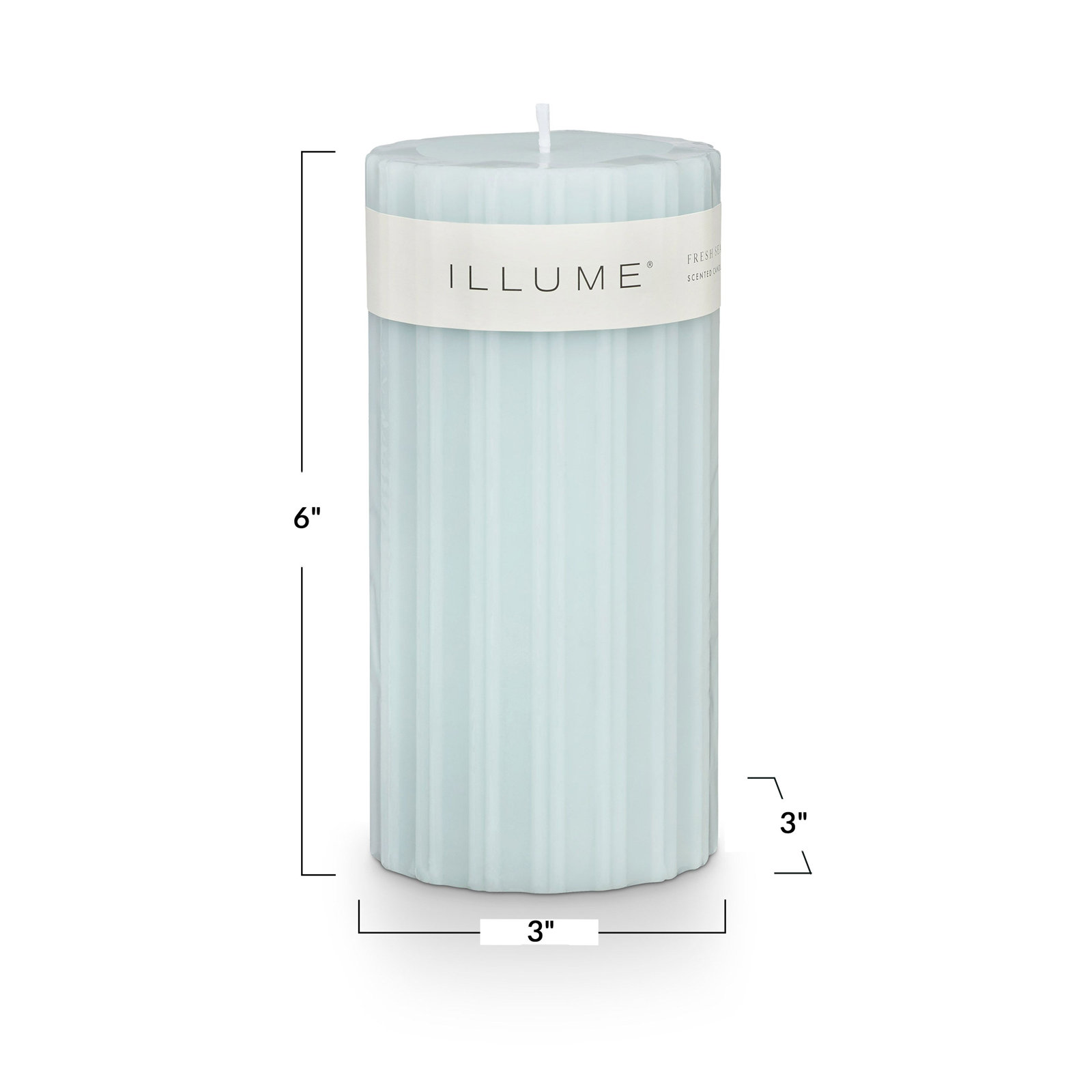 ILLUME Beautifully Done Medium Fragranced Pillar Candle, Blackberry Absinthe, Medium, Fresh Sea Salt