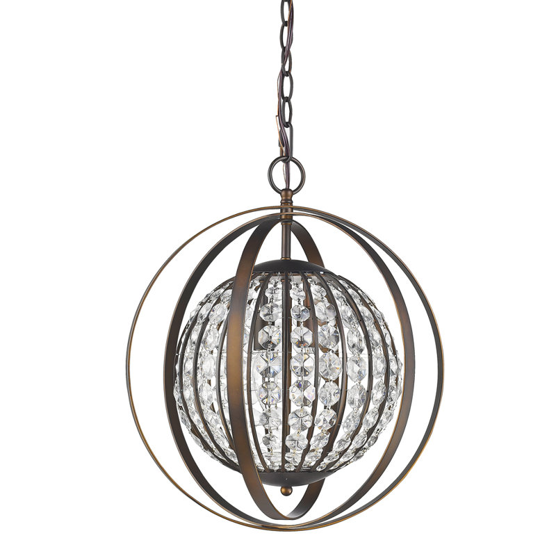 Kegler 1 - Light Single Pendant, Oil Rubbed Bronze, 21" H x 18" W x 18" D