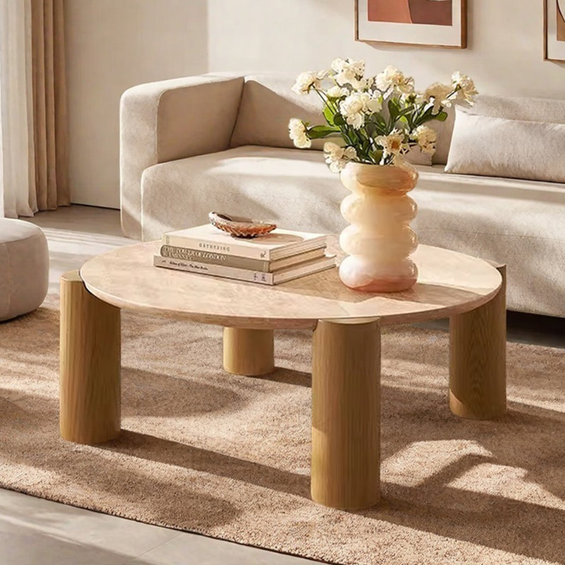 Table basse Wabi-sabi, H 13,77 po x L 35,43 po x l 35,43 po