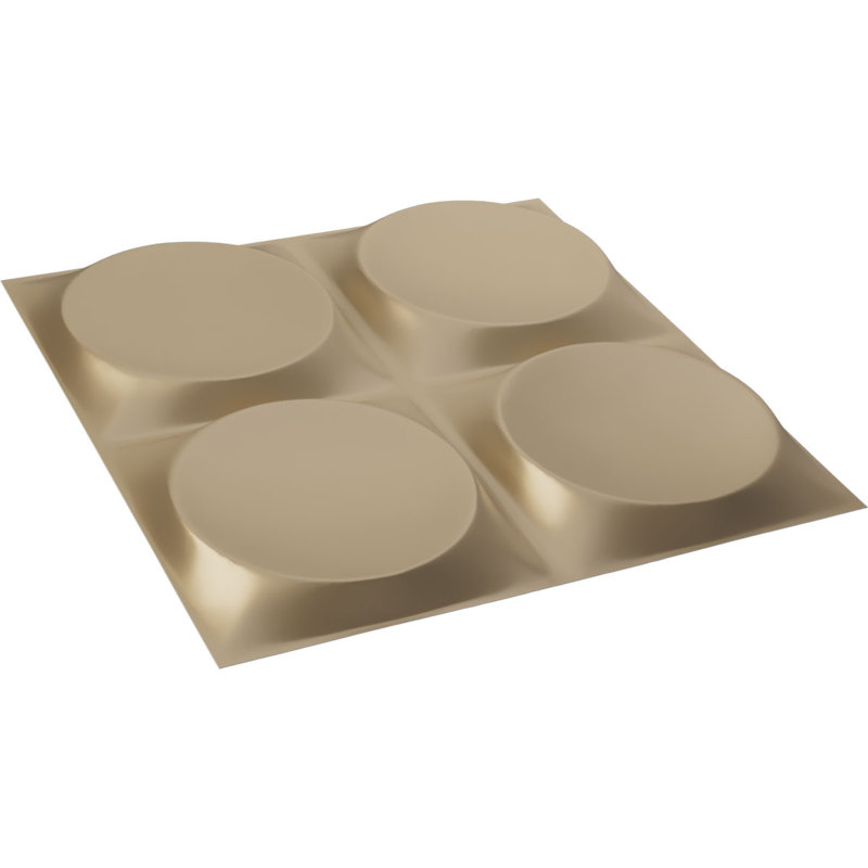 Panneau mural décoratif 3D Adonis EnduraWall 11 pi 7 po x l 11 7/8 po, brume champagne métallique universelle (couvre 0,98 pi2)