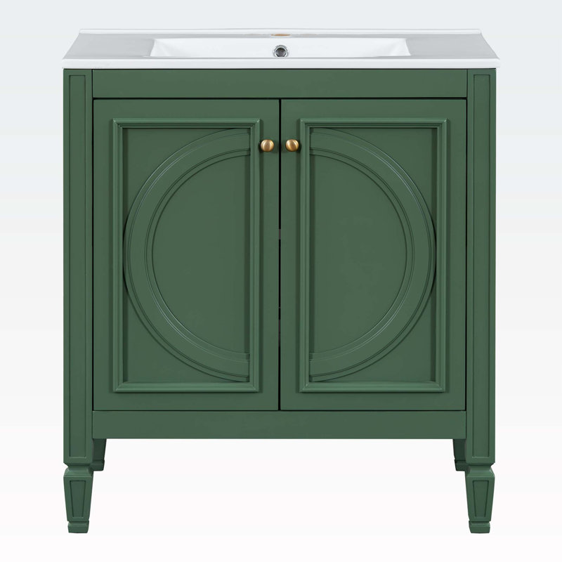 30" Bathroom Vanity with Sink, Green