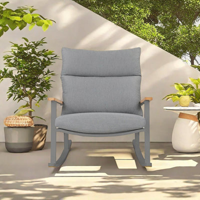 Durable casual aluminum rocking chair