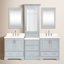 Ensemble de meuble-lavabo à double cuve 85 "avec miroir Abshire-101688715