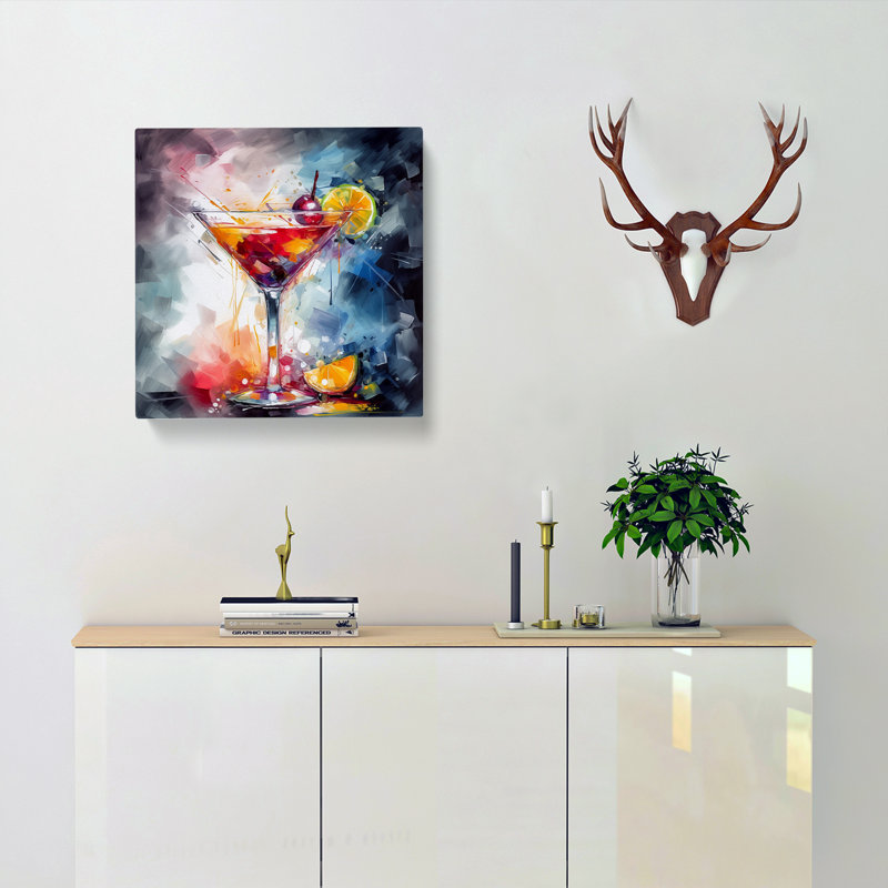 Cocktail Abstract - Wrapped Canvas