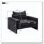 Fauteuil d'appoint en chenille de 40,9 po avec accoudoirs larges et coussin épais Chenille-594165637